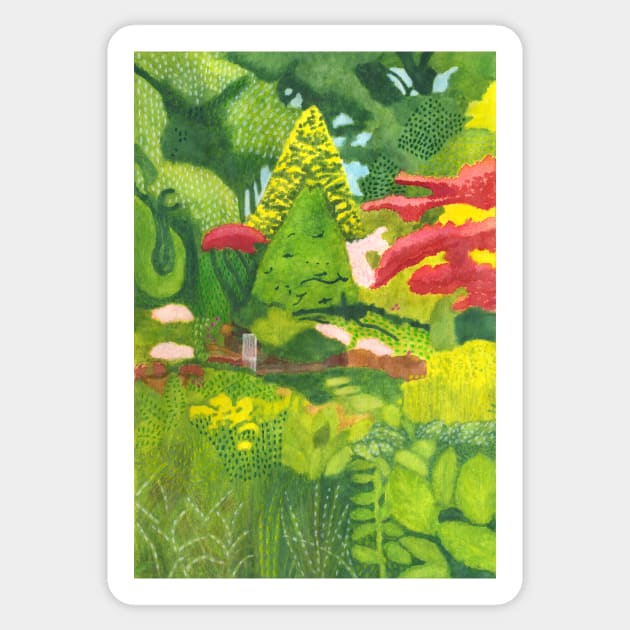 Fletcher Moss Botanical Garden Watercolour Sticker by MitaDreamDesign